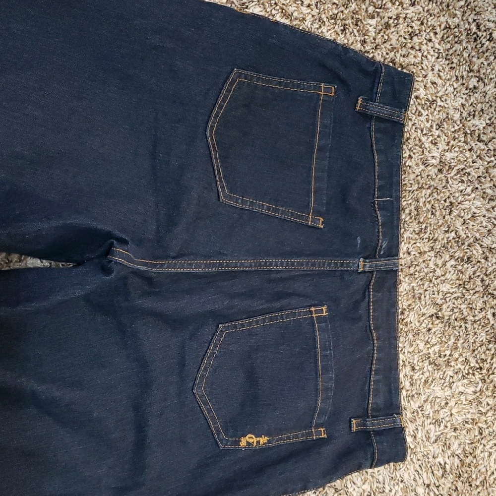 Daisy Fuentes Dark Blue Flare Jeans - Picture 9 of 10